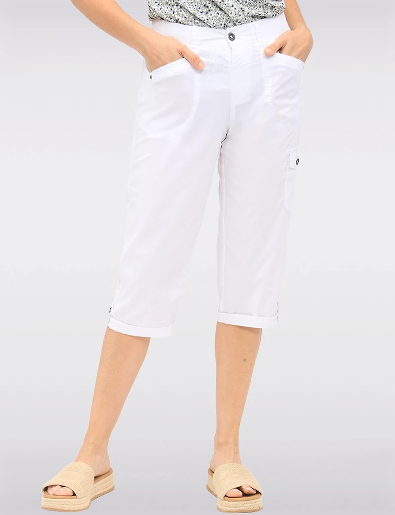 Taylor Capri Cargo Extensible Avec Pattes Latérales Et Boutons Par Dash Clothing