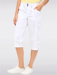 Capri Cargo Valerie Extensible avec Tirettes à l'Ourlet par Dash Clothing