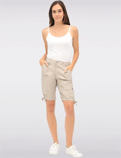 Bermuda en Coton avec Taille Élastique & Ourlet Froncés Ajustables par Dash