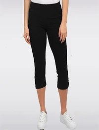 Legging Capri À Taille Élastique & Fentes Latérales Boutonnées par Amani Couture