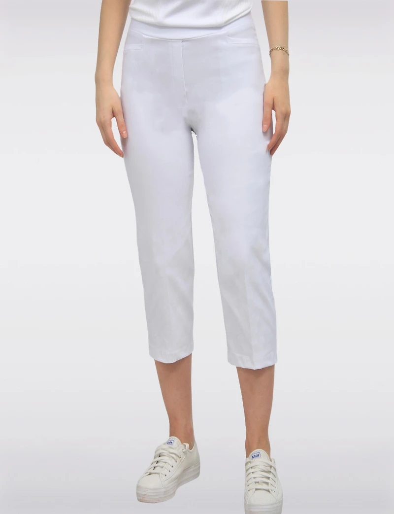 Capris À Taille Haute Avec Deux Poches Carrées Sur Le Devant Par Amani Couture