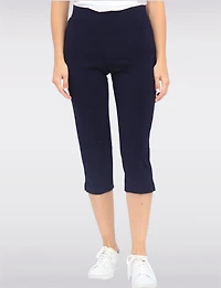 Capris Extensible Avec Fente Latérale Et Bande Large De Taille Par Amani Couture