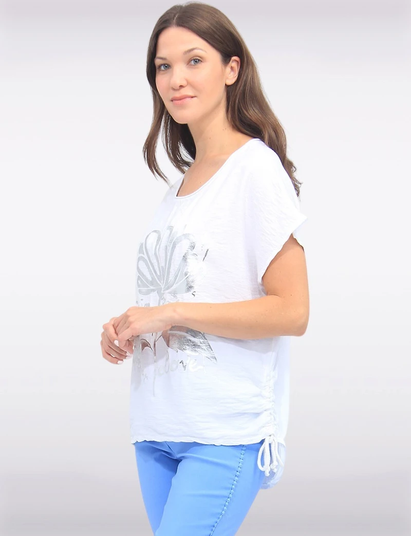 Haut Imprimé Fleurs Métalliques par Froccella