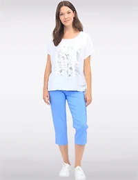 Haut Imprimé Fleurs Métalliques par Froccella