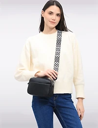 Kate Sac À Main Cuir Végane Sangle Interchangeable Poches Zippées & Boutonnées