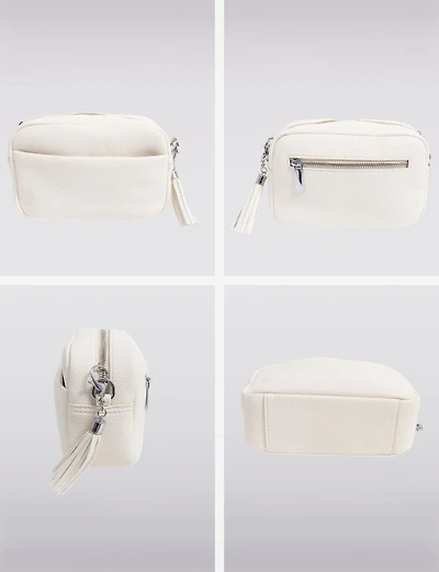 Kate Sac À Main Cuir Végane Sangle Interchangeable Poches Zippées & Boutonnées