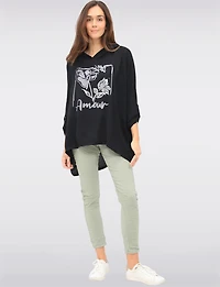 Haut à Capuche Floral Foil par Froccella