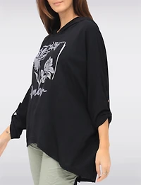 Haut à Capuche Floral Foil par Froccella