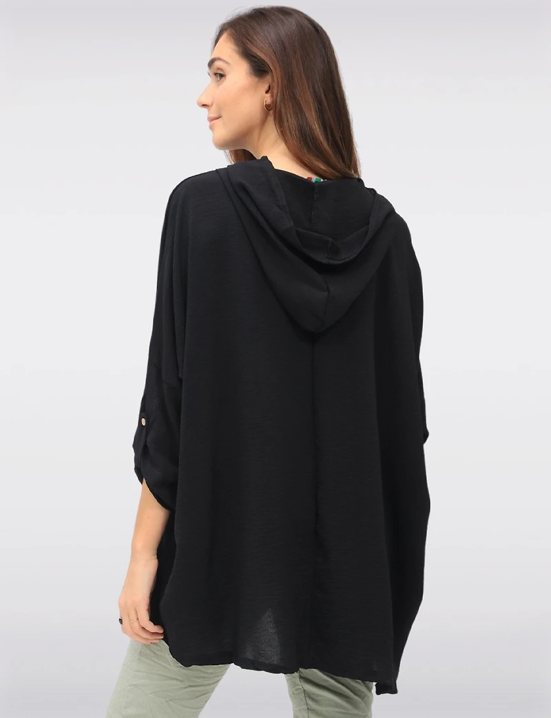 Haut à Capuche Floral Foil par Froccella