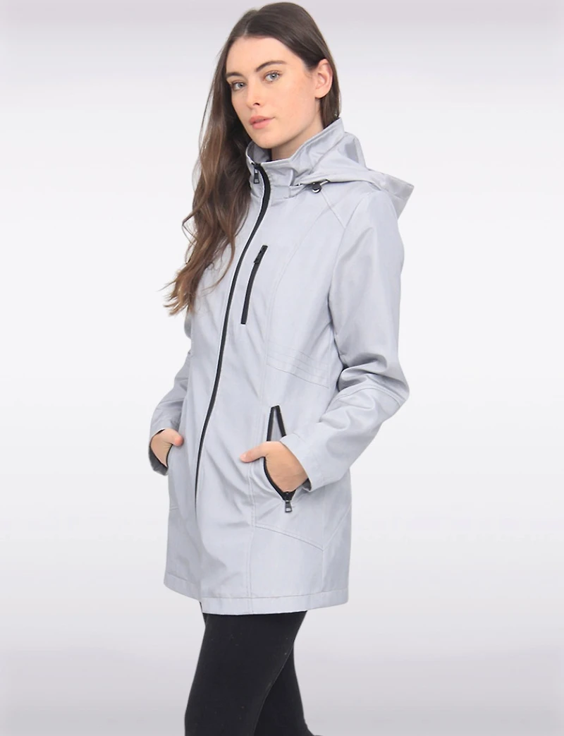Manteau Capuche Rayé par Portrait