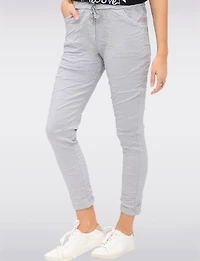Pantalon Slim Crinkle Stretch Froccella