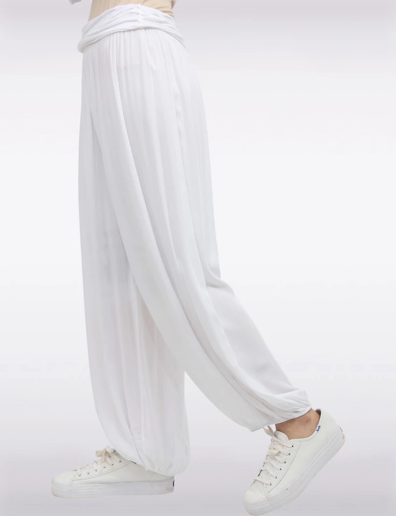 Pantalon Bouffant Taille Froncée par Froccella