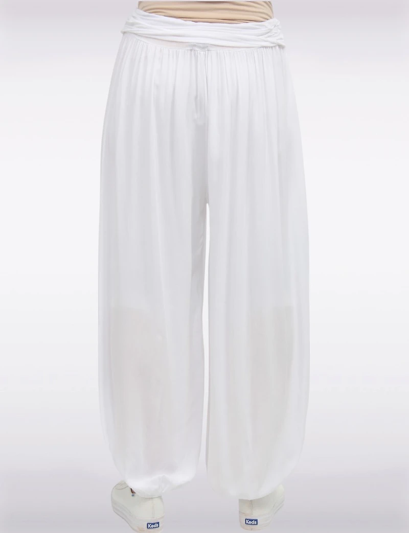 Pantalon Bouffant Taille Froncée par Froccella