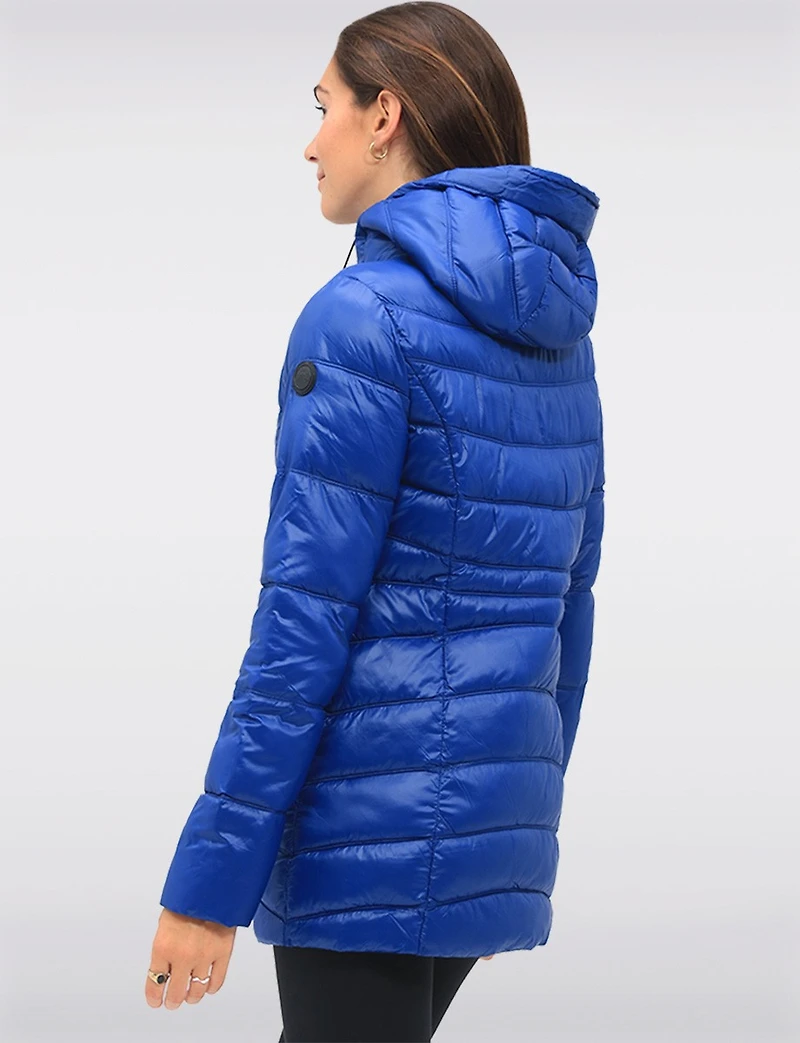 Doudoune Végan Compacte à Capuche avec Coussin de Nuque Intégré par Point Zero