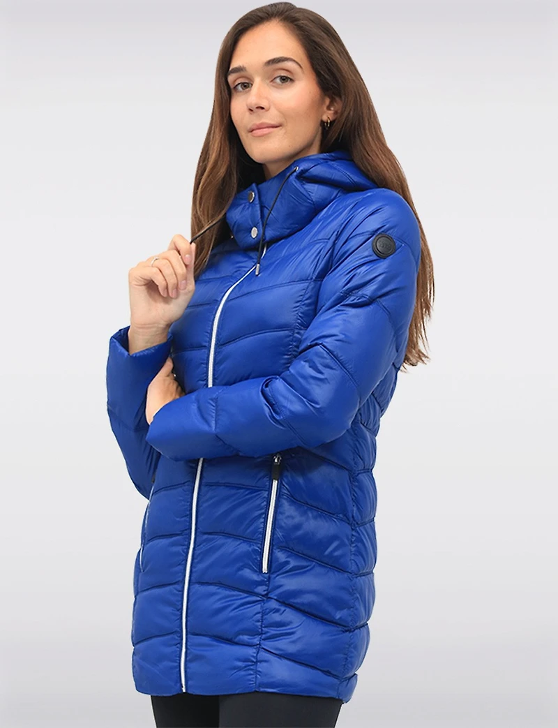 Doudoune Végan Compacte à Capuche avec Coussin de Nuque Intégré par Point Zero