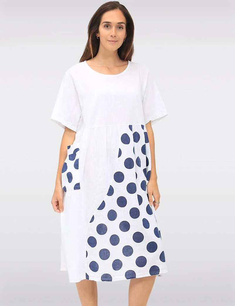Robe Lin Pois par Froccella