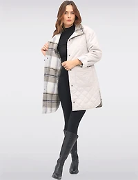 Manteau Réversible Matelassé & Laine par Saki