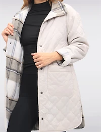 Manteau Réversible Matelassé & Laine par Saki