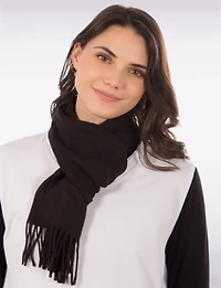 Echarpe Unie Bordures Frange Boxing Day par Froccella | Manteaux