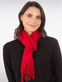 Echarpe Unie Bordures Frange Boxing Day par Froccella | Manteaux