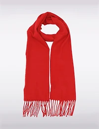 Echarpe Unie Bordures Frange Boxing Day par Froccella | Manteaux