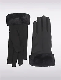 Gants Revers Noir Poignets Fourrure Boxing Day par Nicci | Manteaux Manteaux