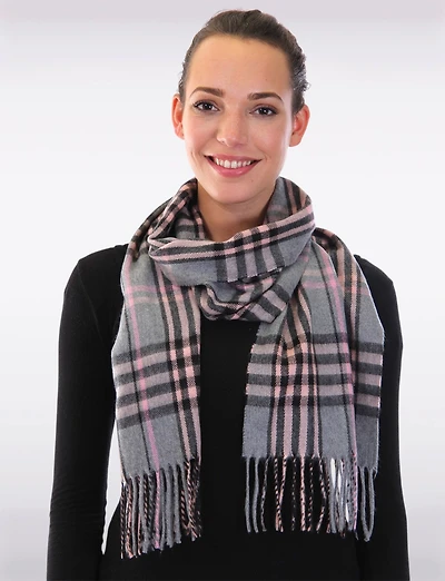 Foulard Écharpe à Franges Tartan Boxing day Deals par Froccella | Manteaux