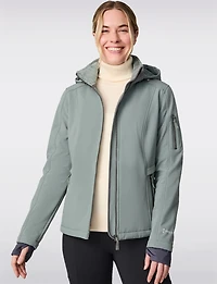 Veste Softshell à Capuche Ajustée Doublée de Fausse Fourrure par Free Country