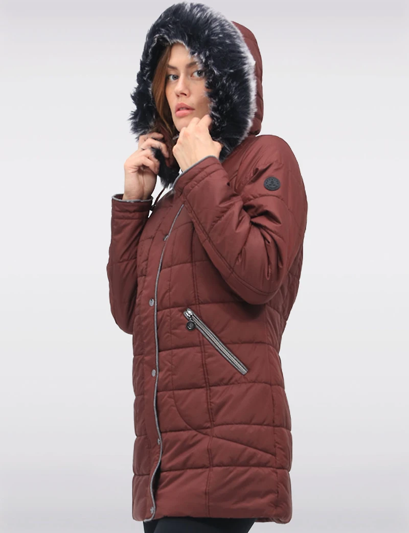 Manteau Matelassé à Capuche Normann