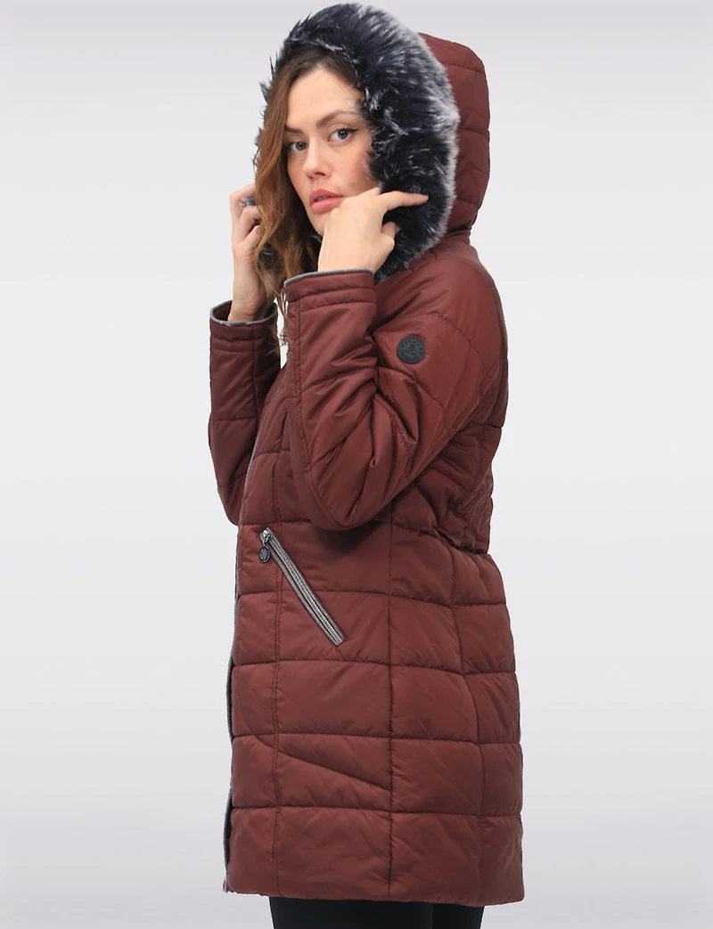 Manteau Matelassé à Capuche Normann