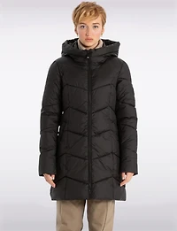 Doudoune Classique Végane à Motif Chevrons avec Col Montant par Point Zero