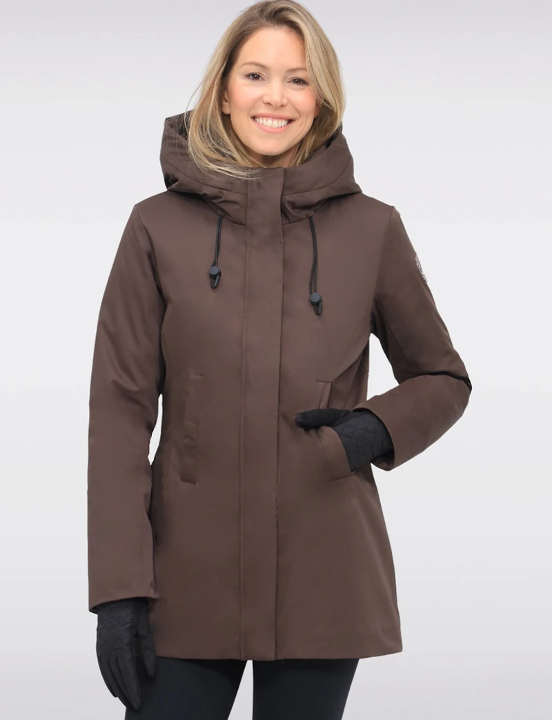 Veste Parka Vegan À Taille Ajustable Doublure Matelassée Eco-down Par Point Zero