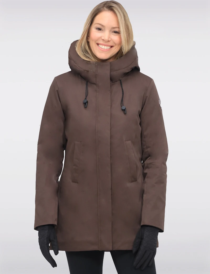 Veste Parka Vegan À Taille Ajustable Doublure Matelassée Eco-down Par Point Zero