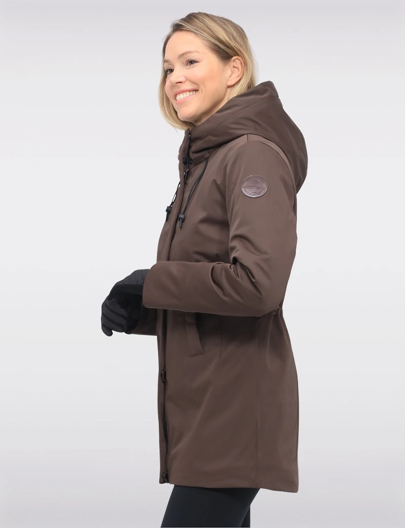 Veste Parka Vegan À Taille Ajustable Doublure Matelassée Eco-down Par Point Zero