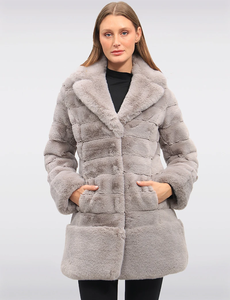 Manteau Faux Fur Notch Boxing day Remises par Jones New York | Manteaux
