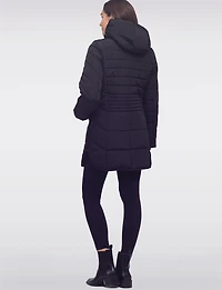 Manteau Bouffant Végan avec Capuche Ourlet Arrondi & Côtés à Cordon par Snoboll