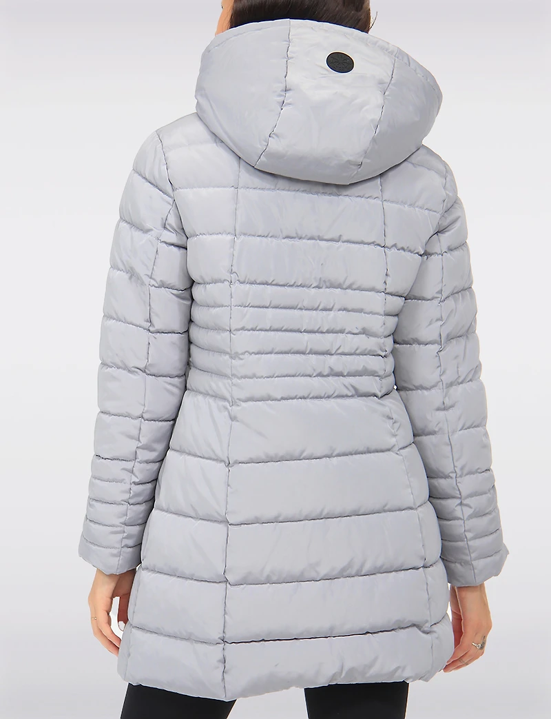 Doudoune Longue Polyloft® à Col Doublé de Fausse Fourrure & Capuche par Snoboll