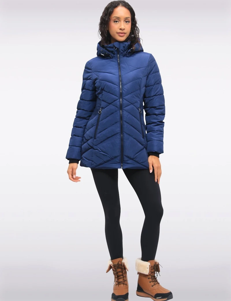 Doudoune Polyloft® Vegan À Capuche Amovible Et Taille Accordéon en Par Snoboll