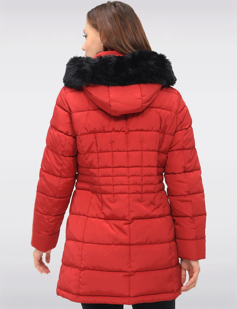 Parka Végane avec Capuche Bordée de Fausse Fourrure & Chauffe-cou par Snoboll