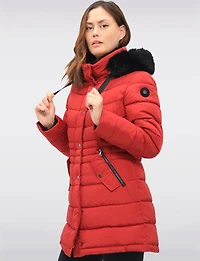 Parka Végane avec Capuche Bordée de Fausse Fourrure & Chauffe-cou par Snoboll