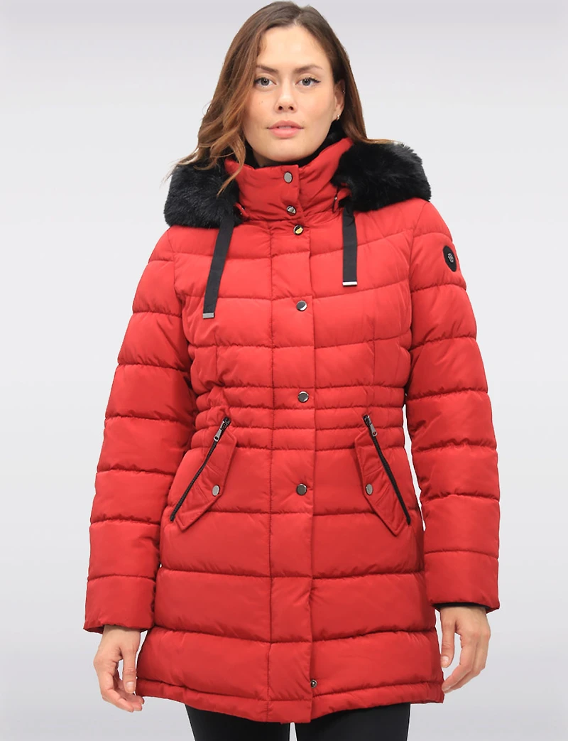 Parka Végane avec Capuche Bordée de Fausse Fourrure & Chauffe-cou par Snoboll