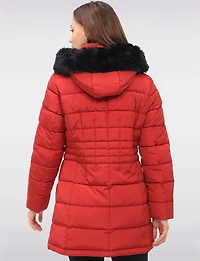 Parka Végane avec Capuche Bordée de Fausse Fourrure & Chauffe-cou par Snoboll