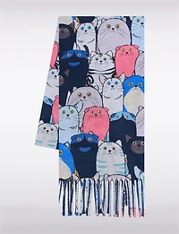 Foulard MotifChat Article Boxing day Deals par Saki | Manteaux