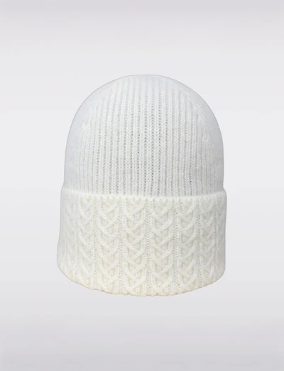 Tuque D'hiver Classique en Tricot Torsadé avec une Large Bordure Repliée
