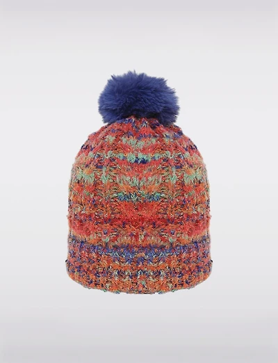 Bonnet Multicolore Tricot Relief Boxing Day par Saki | Manteaux