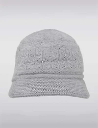 Béret à Visière avec Détails en Perles et Doublure en Peluche Douillette