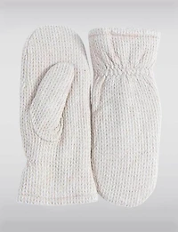 Mitaines en Tricot Doublée en Fausse Fourrure Ultra-Douce & Poignet Élastique