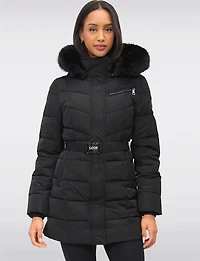 Manteau Doudoune Végan Eco-Down à Capuche Amovible & Fausse Fourrure par Loop