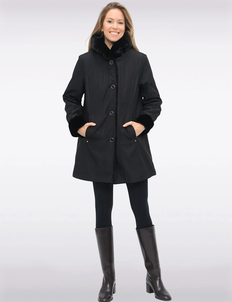Manteau Reversible Fourrure Faux Boxing Day par Saki | Manteaux