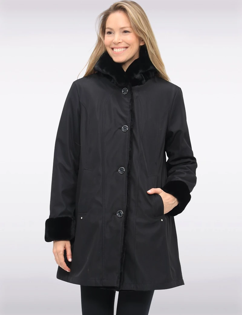 Manteau Reversible Fourrure Faux Boxing Day par Saki | Manteaux